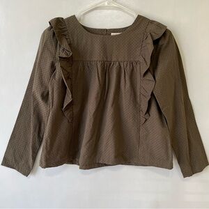 Copper Key Ruffle Top NWT